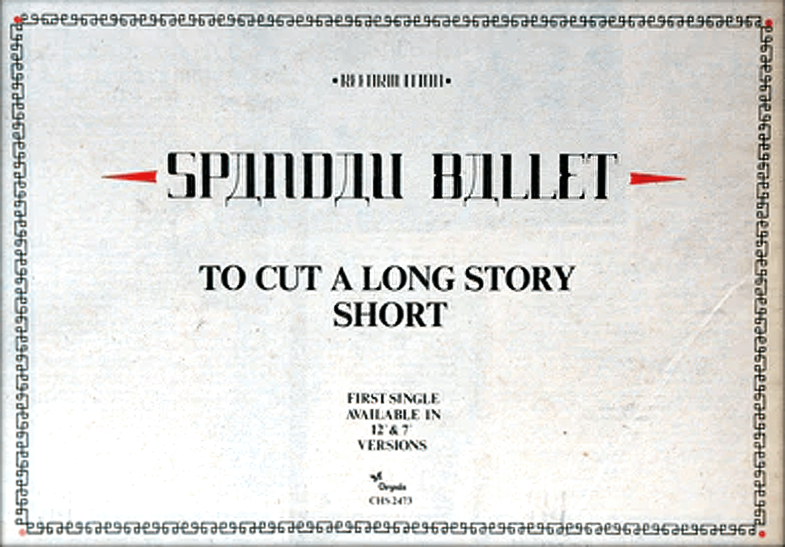 To Cut A Long Story Short Promo Advert