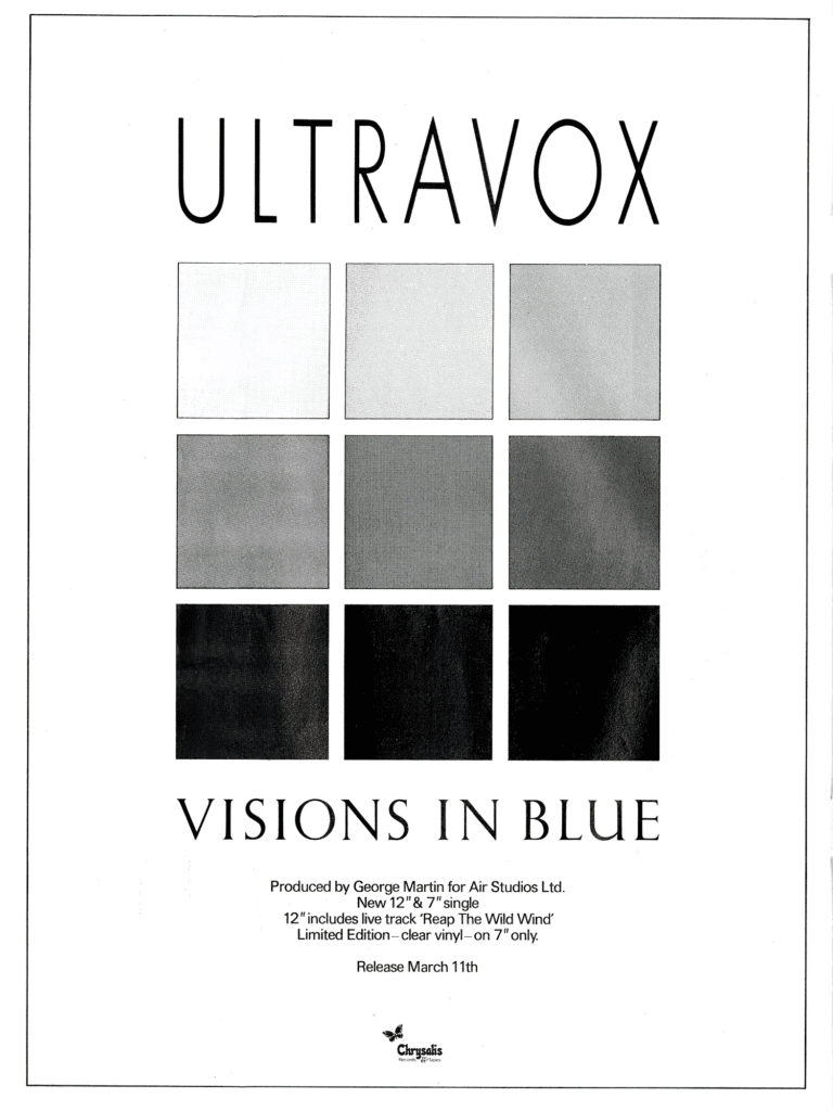 Visions In Blue Promo Advert