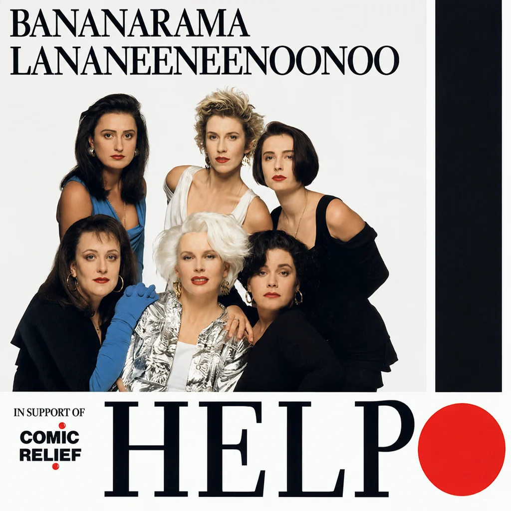 Bananarama & Lalaneeneenoonoo - Help - UK Cover 7'' - Front