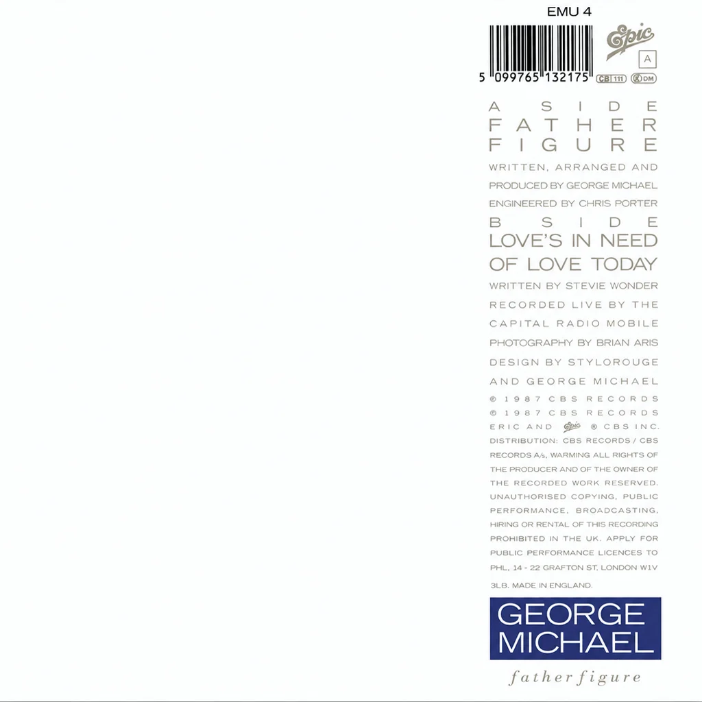 George Michael - Father Figure - UK 7'' Cover - Back