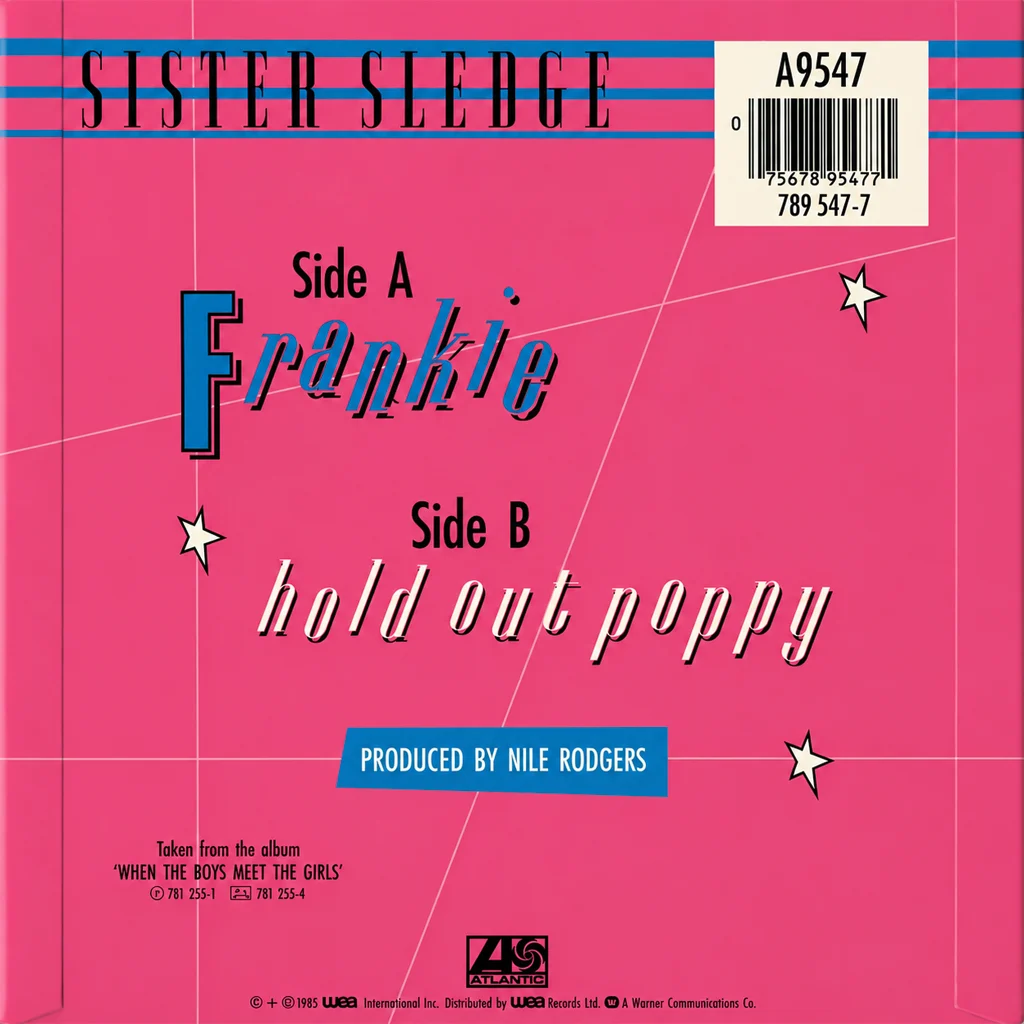 Sister Sledge - Frankie - UK 7'' Cover - Back