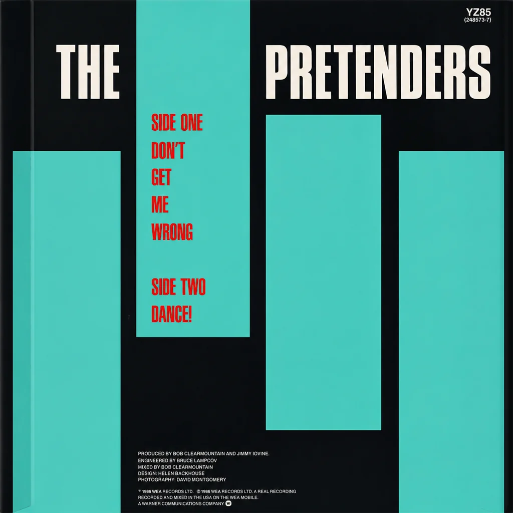 The Pretenders - Don't Get Me Wrong - UK 7''Cover - Back