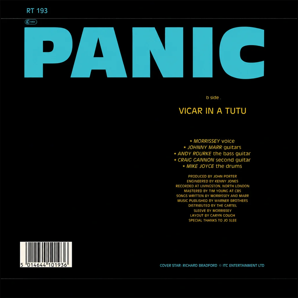 The Smiths - Panic - UK 7" Cover - Back