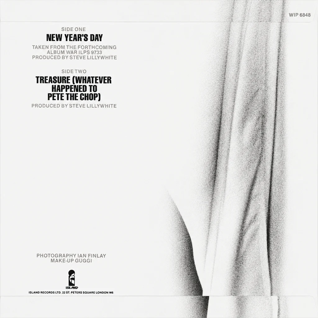U2 - New Year's Day - UK 7'' Cover - Back
