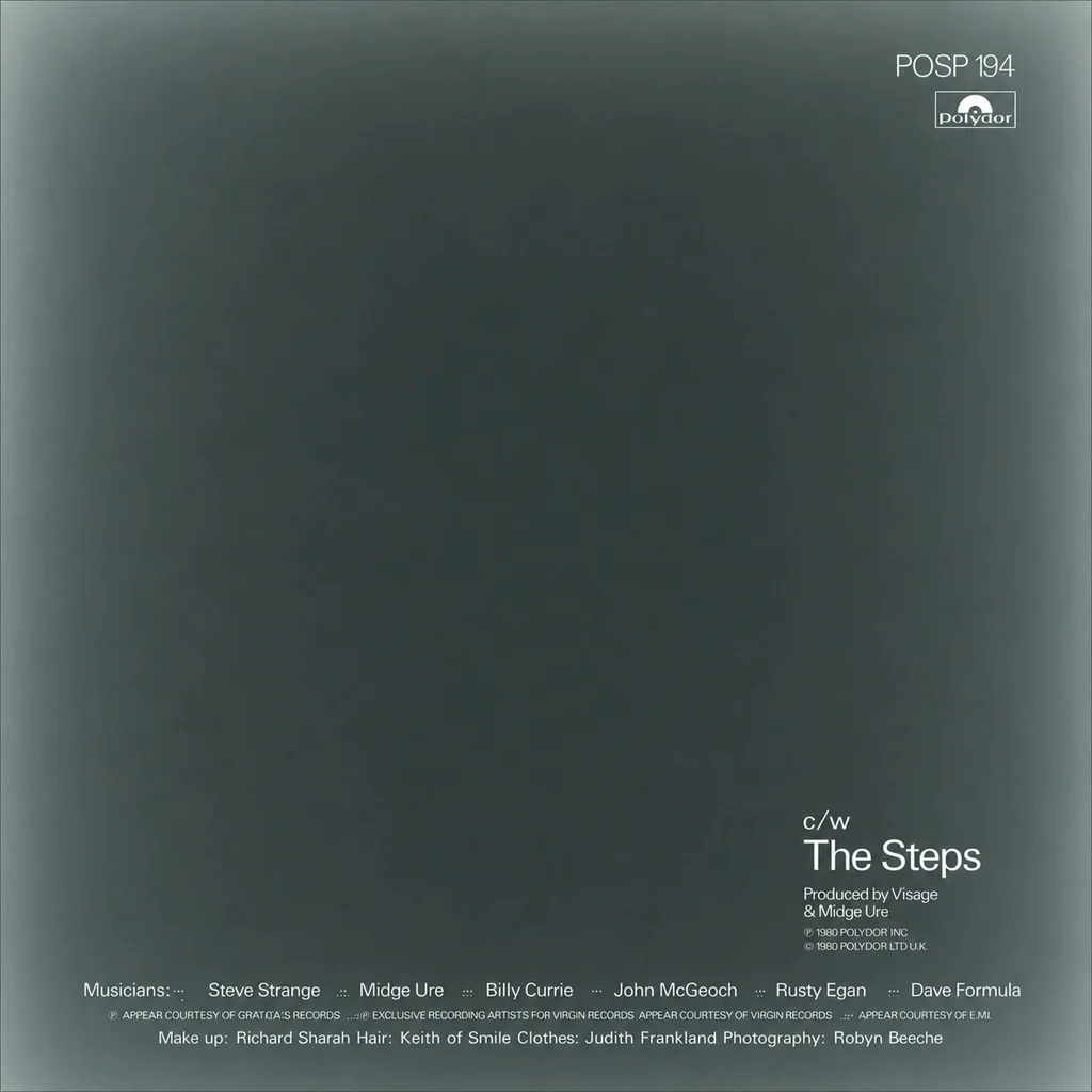 Visage - Fade To Grey - UK 7'' Cover - Back