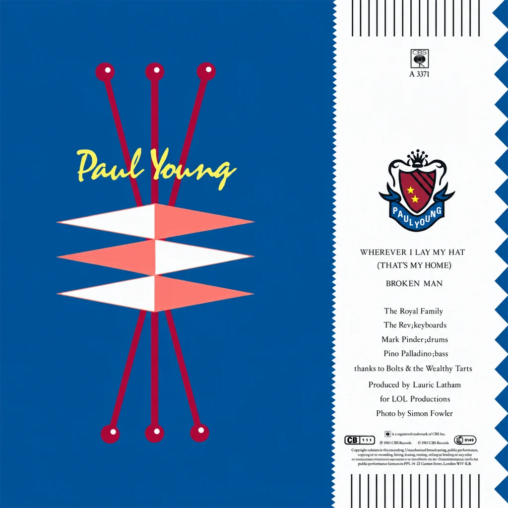 Paul Young - Wherever I Lay My Hat (That's My Home) - UK 7'' Cover - Back
