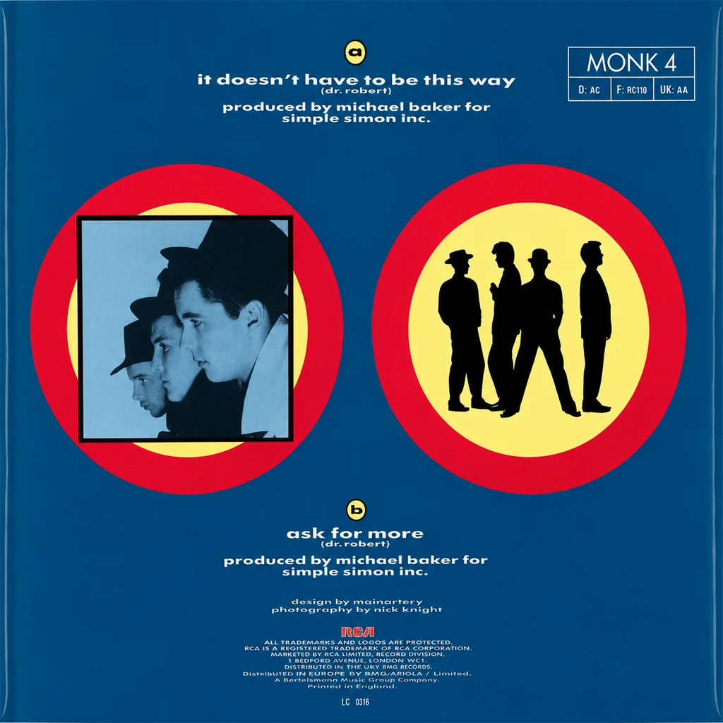 The Blow Monkeys - It Doesn't Have To Be This Way - UK 7'' Cover - Back