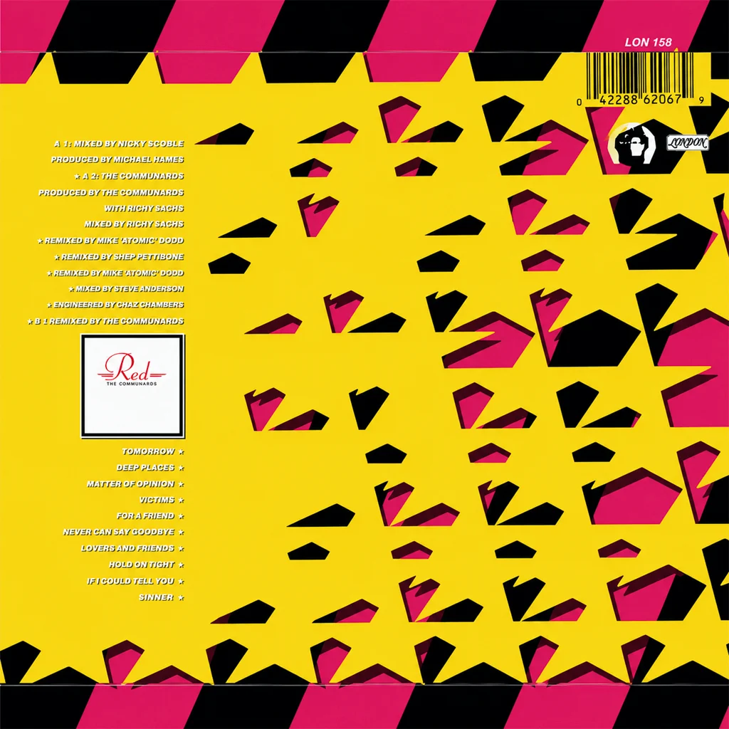 The Communards - Never Can Say Goodbye - UK 7'' Cover - Back