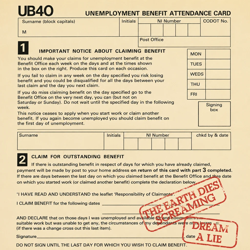 UB40 – The Earth Dies Screaming UB40 - The Earth Dies Screaming - UK 7'' Cover - Front