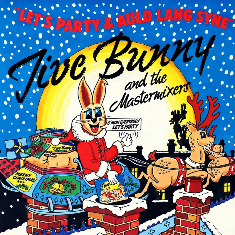 Jive Bunny & The Mastermixers - Let's Party - UK 7'' Cover - Front
